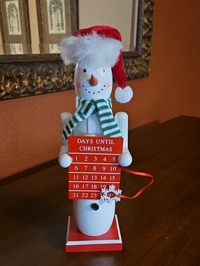 Holiday Snowman Countdown Nutcracker Witb Advent Calendar